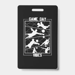 Volleyball Player Game Day Vibes Badge