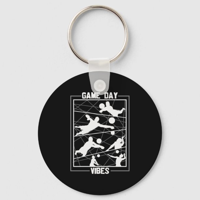 Volleyball Player | Game Day Vibes Keychain (Front)