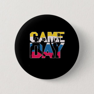 Volleyball Player | Game Day Volleyball 2 Inch Round Button