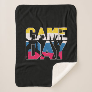 Volleyball Player   Game Day Volleyball Sherpa Blanket