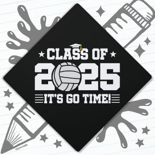 Volleyball Player Graduation Class of 2025 Senior Graduation Cap Topper