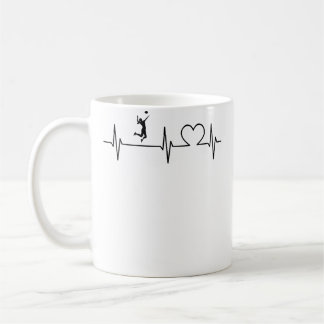 Volleyball Player Heartbeat Volleyball Team Volley Coffee Mug
