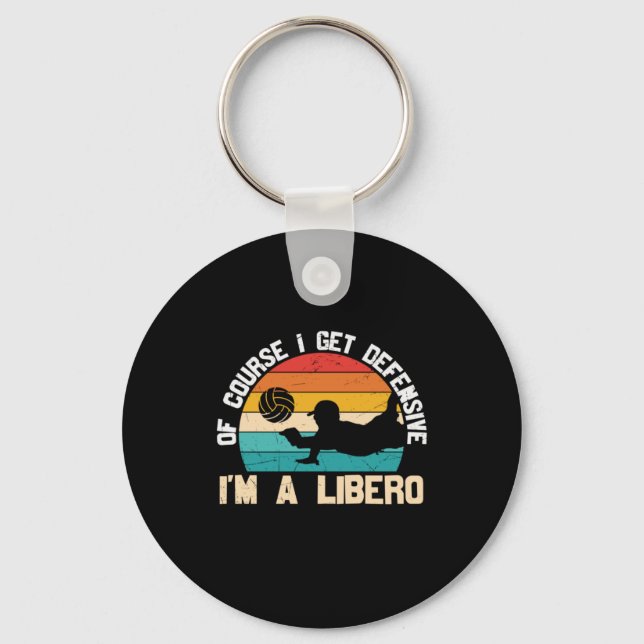Volleyball Player | I Am A Libero Keychain (Front)