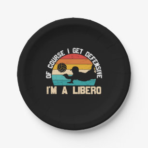 Volleyball Player   I Am A Libero Paper Plate