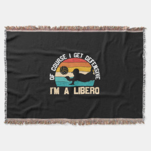 Volleyball Player I Am A Libero Throw Blanket