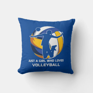 Volleyball Player Just A Girl Who Loves Volleyball Throw Pillow