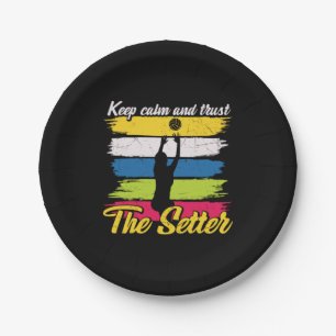 Volleyball Player   Keep Calm And Trust Paper Plate