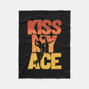 Volleyball Player Kiss My Ace Fleece Blanket