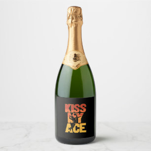 Volleyball Player   Kiss My Ace Sparkling Wine Label