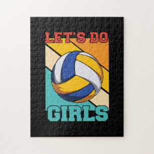 Volleyball Player Lets Do Volleyball Girls Jigsaw Puzzle