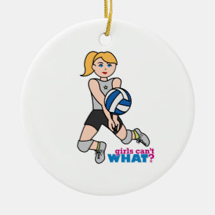 Volleyball Player - Light/Blonde Ceramic Ornament