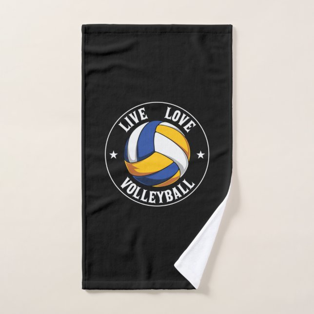 Volleyball Player | Live Love Volleyball Hand Towel (Hand Towel)