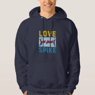 Volleyball Player   Love At First Spike Hoodie