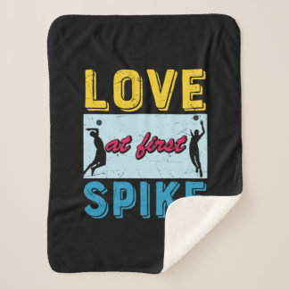 Volleyball Player | Love At First Spike Sherpa Blanket