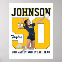 Volleyball Player Number Custom Photo Sports