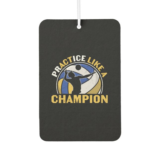 Volleyball Player | Practice Like A Champion Air Freshener (Front)