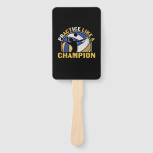 Volleyball Player   Practice Like A Champion Hand Fan