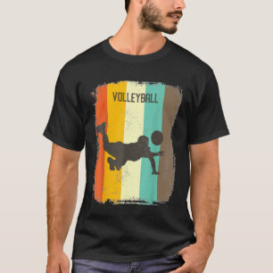 Volleyball Player Retro 70s Vintage T-Shirt