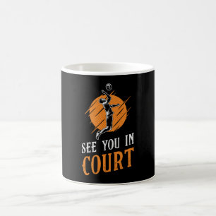 Volleyball Player See You In Court Team Beach Gift Coffee Mug
