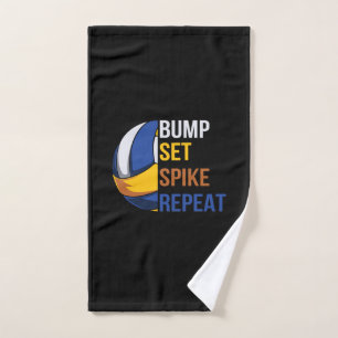 Volleyball Player   Set Spike Repeat Hand Towel