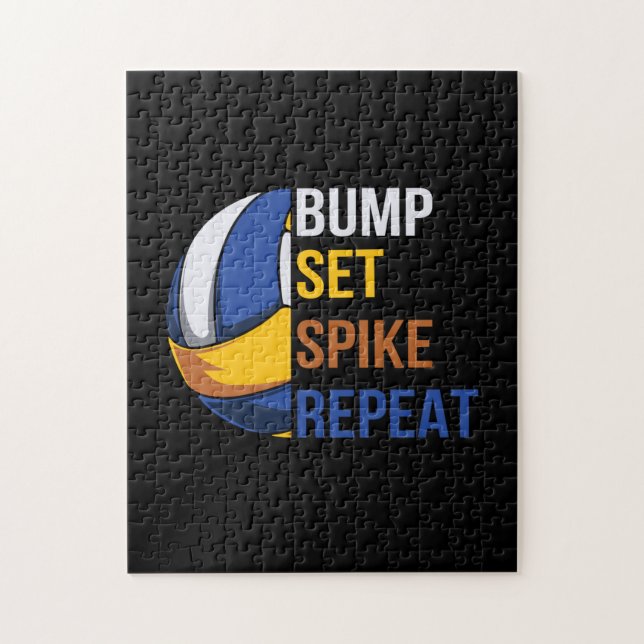 Volleyball Player | Set Spike Repeat Jigsaw Puzzle (Vertical)