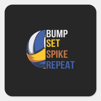 Volleyball Player | Set Spike Repeat Square Sticker