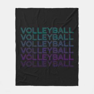 Volleyball Player Team Coach Trainer Retro  Fleece Blanket