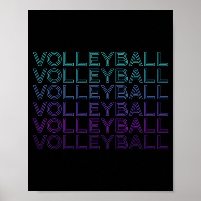 Volleyball Player Team Coach Trainer Retro  Poster (Front)