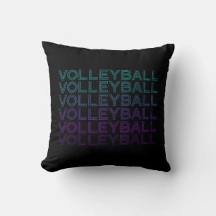 Volleyball Player Team Coach Trainer Retro Throw Pillow