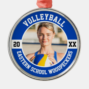 Volleyball Player Team Sports High School Senior Metal Ornament