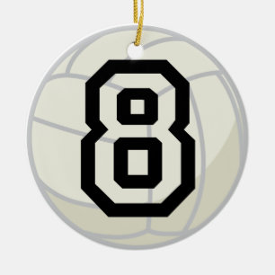 Volleyball Player Uniform Number 8 Ornament