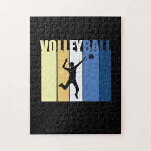 Volleyball Player Vintage Volleyball Girls Jigsaw Puzzle