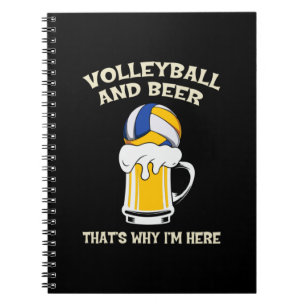 Volleyball Player Volleyball And Beer Notebook