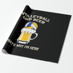 Volleyball Player   Volleyball And Beer Wrapping Paper