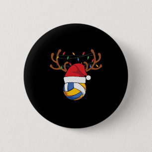 Volleyball Player Volleyball Christmas 2 Inch Round Button