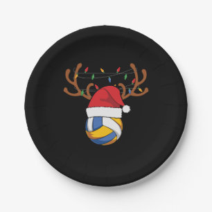 Volleyball Player Volleyball Christmas Paper Plate