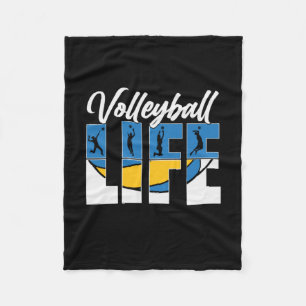 Volleyball Player   Volleyball Life Fleece Blanket