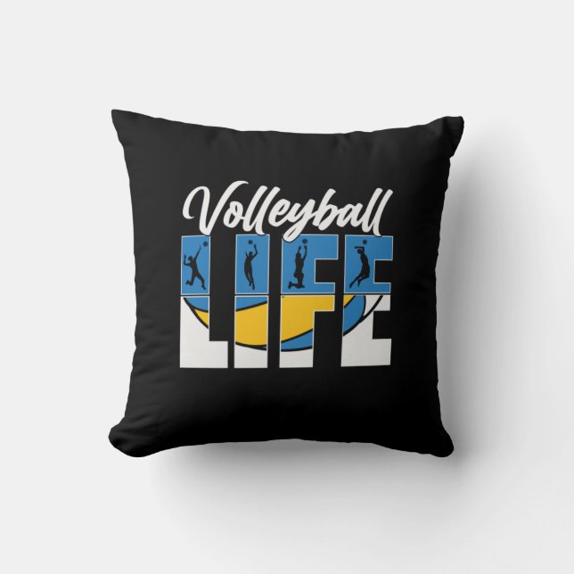 Volleyball Player | Volleyball Life Throw Pillow (Front)