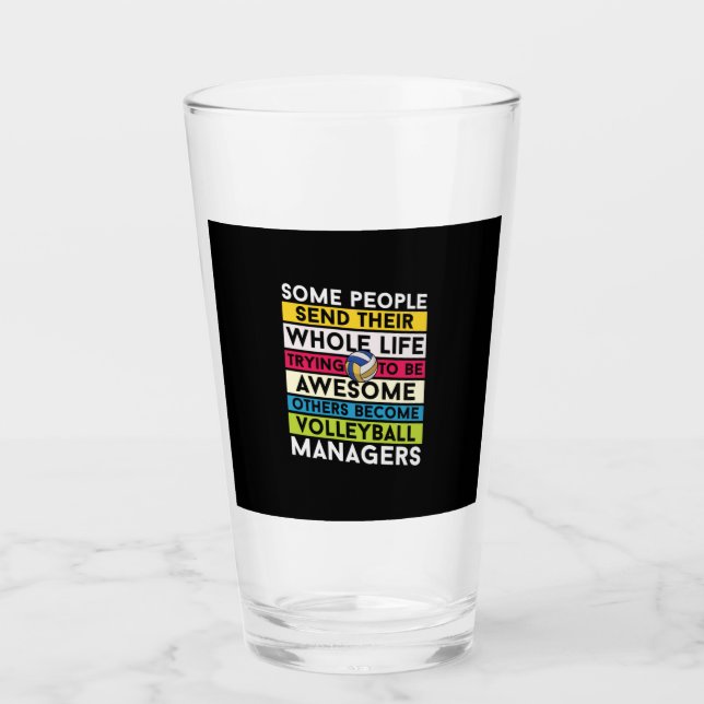 Volleyball Player | Volleyball Managers Glass (Front)