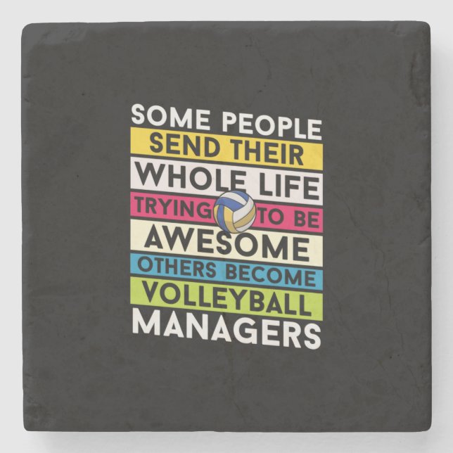 Volleyball Player | Volleyball Managers Stone Coaster (Front)