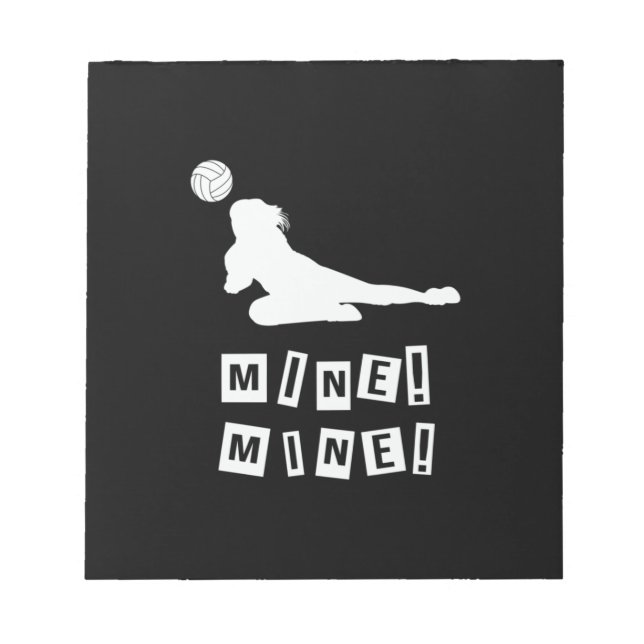 Volleyball Player | Volleyball Mine Notepad (Front)