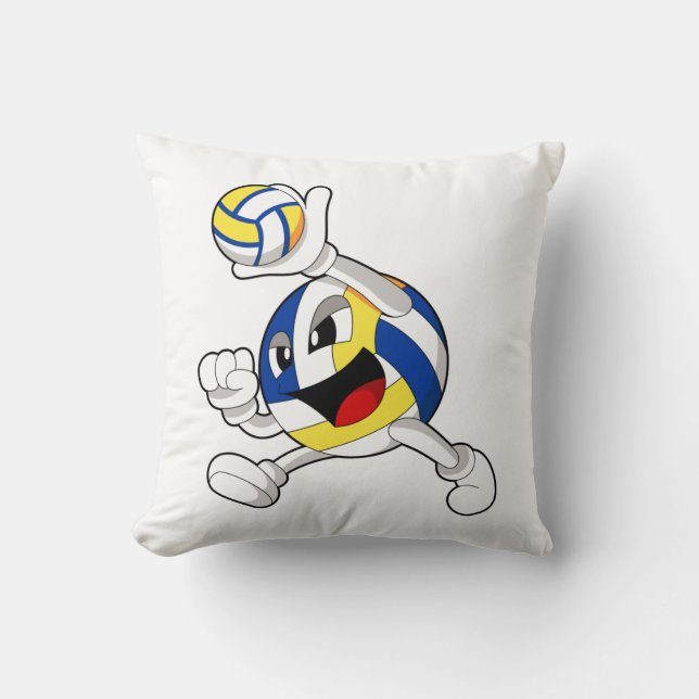 Volleyball player with Volleyball Throw Pillow (Front)