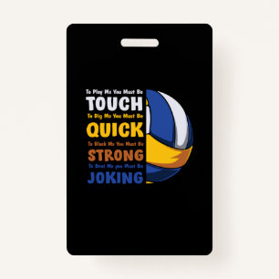 Volleyball Player   You Must Be Strong Badge