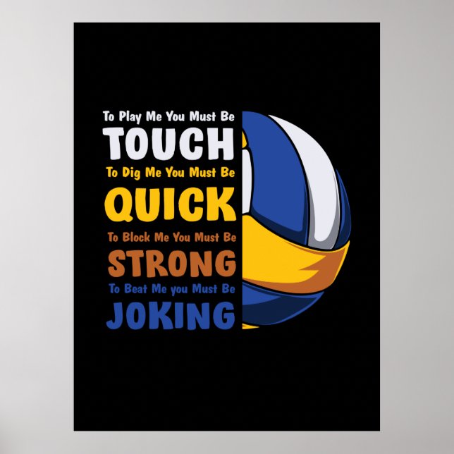 Volleyball Player | You Must Be Strong Poster (Front)