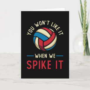 Volleyball Player You Won't Like It Beach Vintage Card