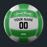 Volleyball Player's Name Year Team Green<br><div class="desc">Need a unique idea to give to your Team? Personalized Green and White Volleyball design. Insert your Team Name,  Player's Name,  Jersey Number,  Year. These keychain make a unique team gift.</div>