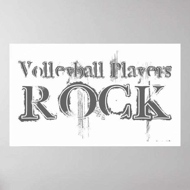 Volleyball Players Rock Poster (Front)