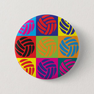 Volleyball Pop Art 2 Inch Round Button