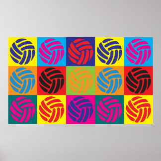 Volleyball Pop Art Poster
