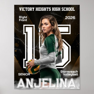 Volleyball poster Template, Senior Night Poster